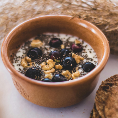 Mingau de Chia com Leite de Amendoas