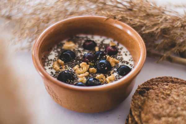 Mingau de Chia com Leite de Amendoas