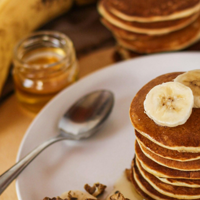 Panquecas de Banana e Farinha de Amendoa