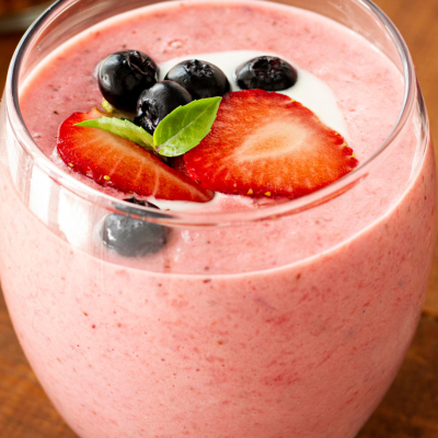 Smoothie de Frutas Vermelhas com Leite de Coco